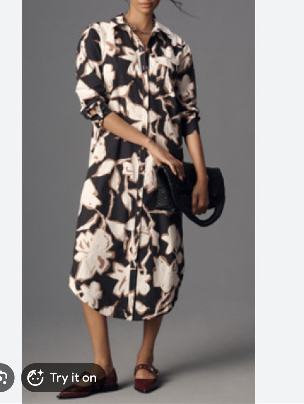 Maeve By Anthropologie The Soren Long‑Sleeve Shirt Dress Size 2X